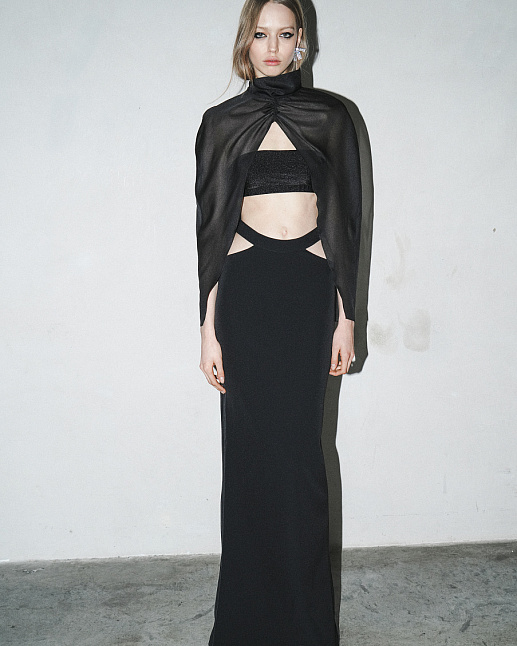 КЕЙП DRAPED С ВОРОТНИКОМ