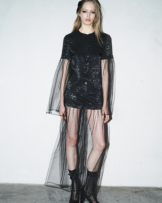 БРЮКИ JACQUARD ИЗ ШЕЛКОВОГО КРЕП-ЖАККАРДА